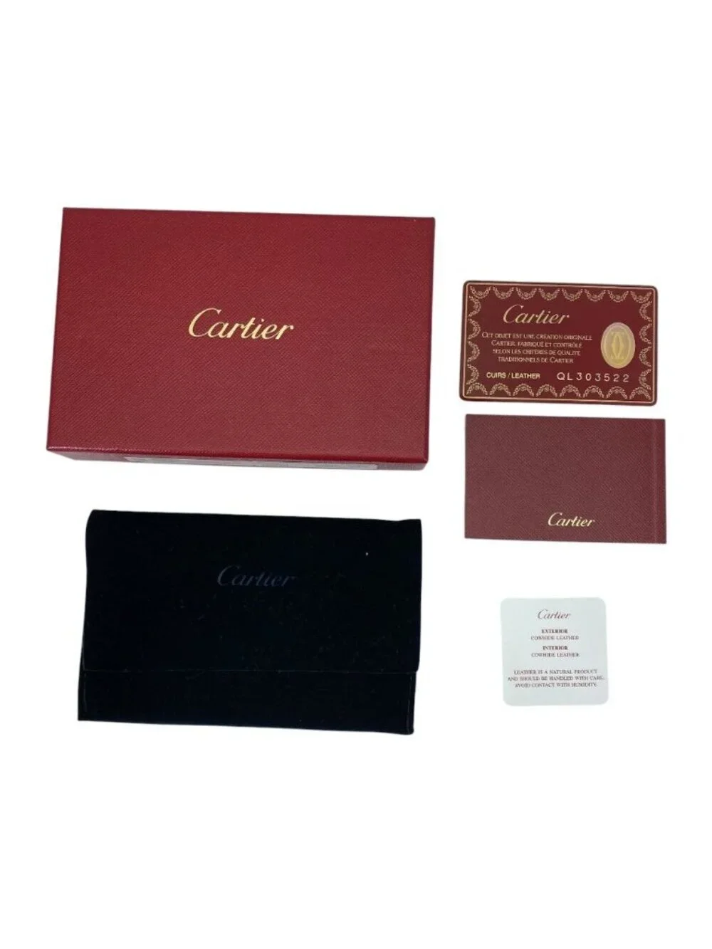 Cartier Santos Card Case Era Holder Business Leather Black High Quality Daily